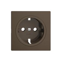 Plaque frontale EDIZIOdue F pour prise SCHUKO, 60×60 mm coffee