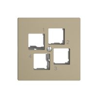 Kit di montaggio EDIZIOdue EASYNET S-One, per 4×RJ45, uscita dritta, sand