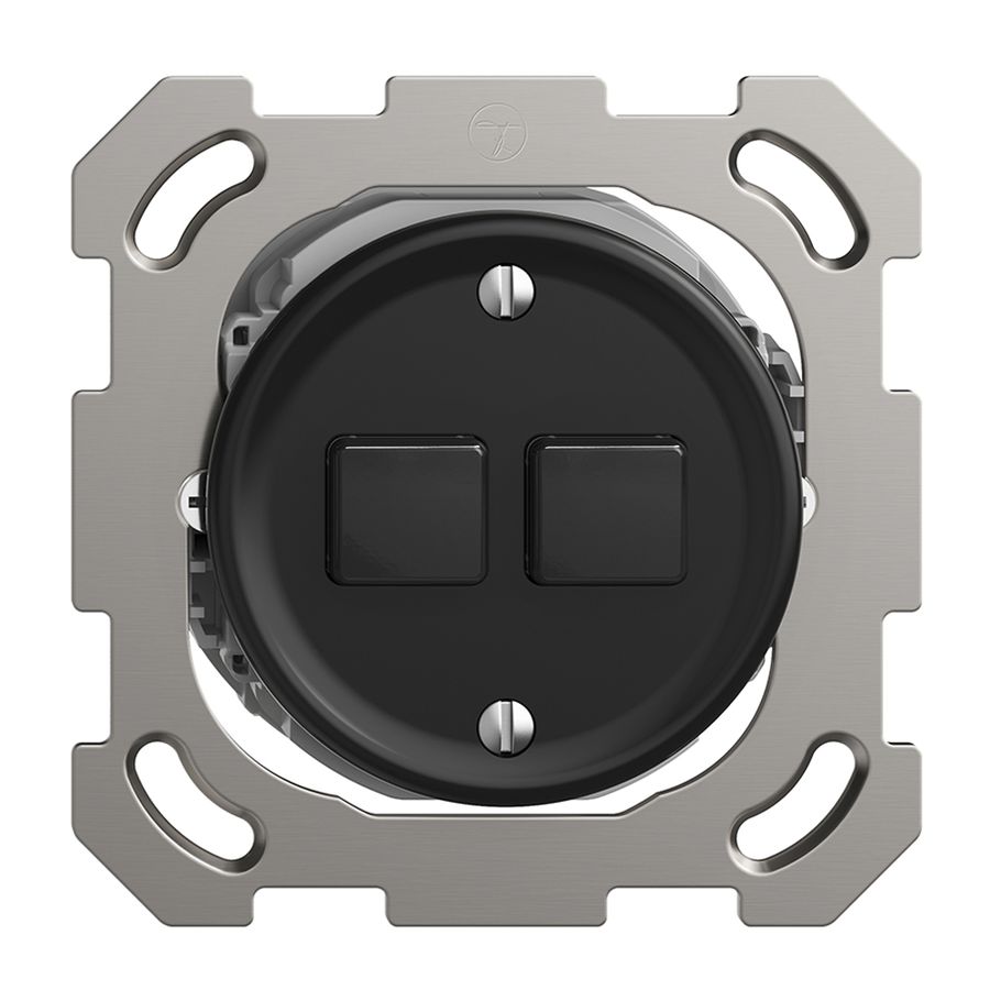 UP-Druckschalter 2K/2T Sdue Wiser schwarz