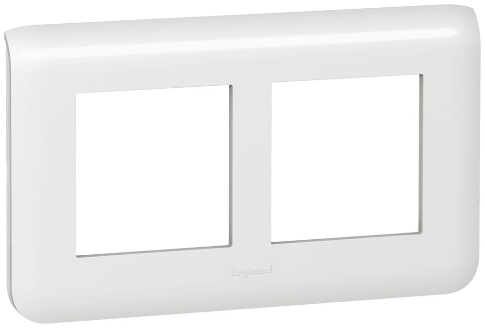 Placca di copertura MOS 2×2 moduli 57mm orizzontale bianco