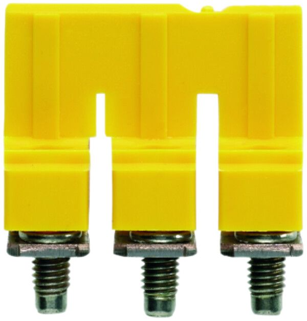 Connexion transversale Weidmüller WQV 6/3 vissé 3L pas 8mm isolé 57A jaune