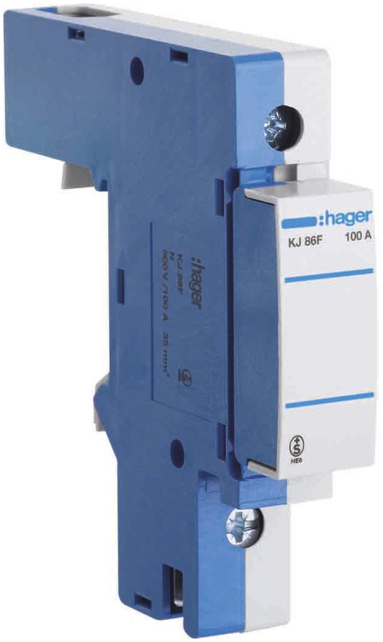 Élément d'alimentation Hager DIN00 100A N 44/51mm SN en bas