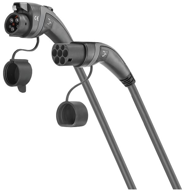Câble de charge AC Weidmüller mode3 type2/type1 7.4kW 32A 230V 5m noir