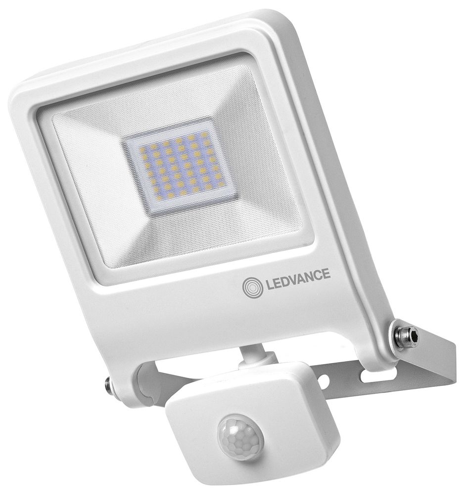 LED-Strahler LDV ENDURA FLOOD SENSOR 30W 2700lm 3000K weiss IP44