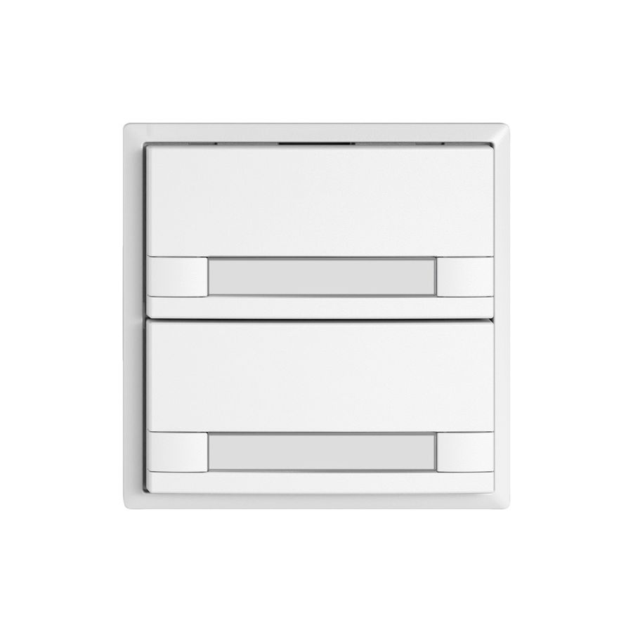 Pulsante KNX RGB EDIZIO.liv SNAPFIX® sensore temp.s.LED targ.2× com.2T bi