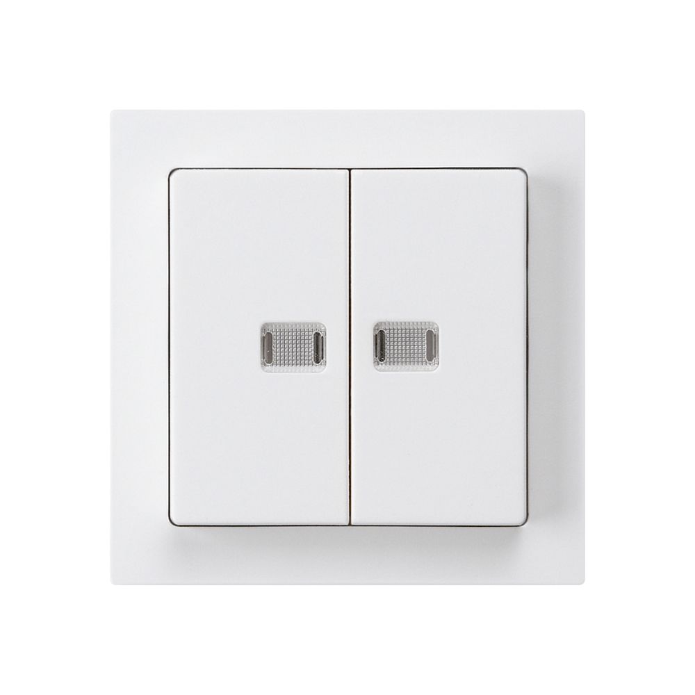 UP-Leuchttaster kallysto 2×A-R/1P mit 2 Linsen weiss