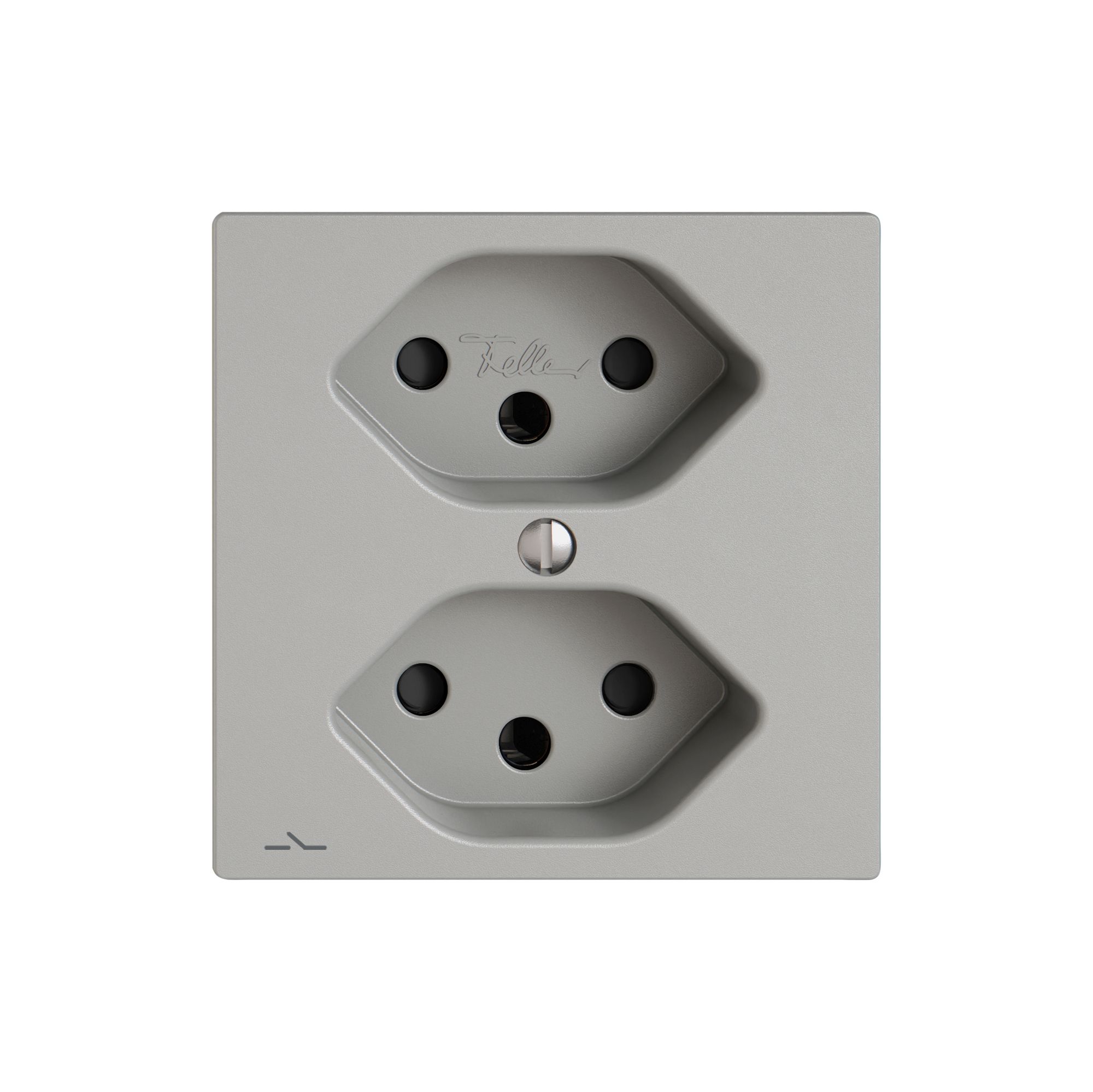 Prise EDIZIO.liv SNAPFIX® 2×T13 1×S avec shutter grc