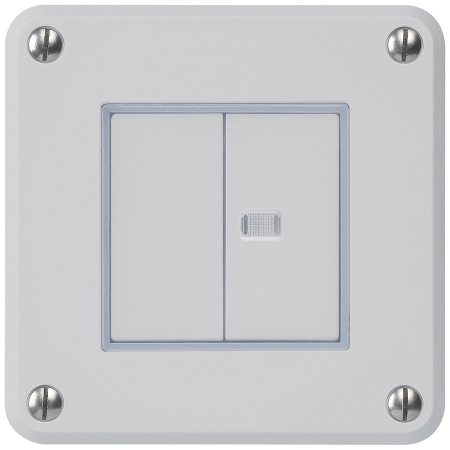 Contatto pulsante INC robusto IP55 2×1P grigio 1×illuminato per combinazione