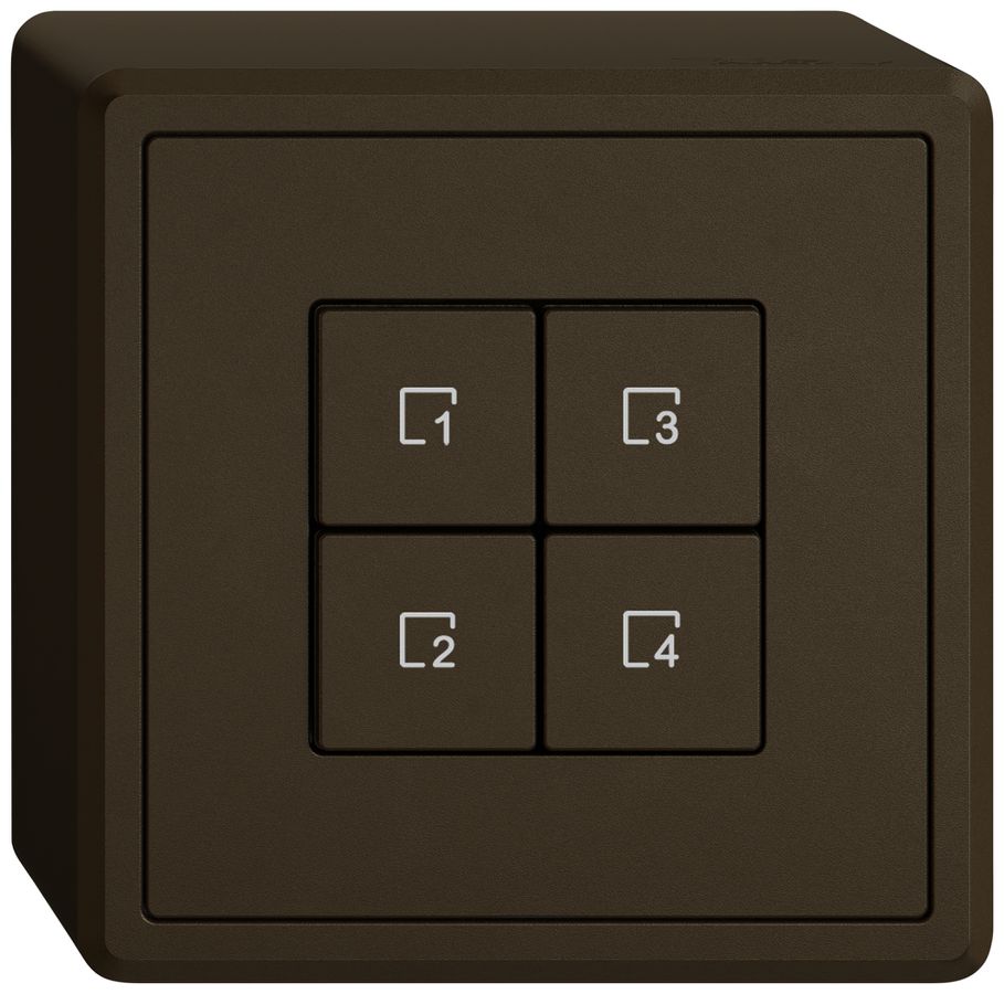 Poussoir scènes AP EDIZIO.liv Wiser SNAPFIX® 4 scènes 4 touches WLAN br