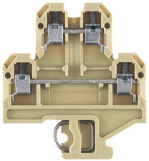 Mehrstock-Reihenklemme Weidmüller DK Schraub.4mm² 2 Etagen beige