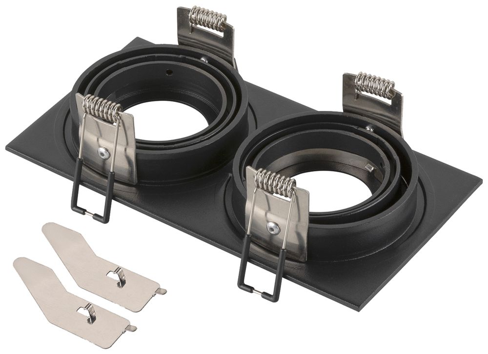 Coffret vide SLV NEW TRIA aluminium 170×90mm noir 2×Spot