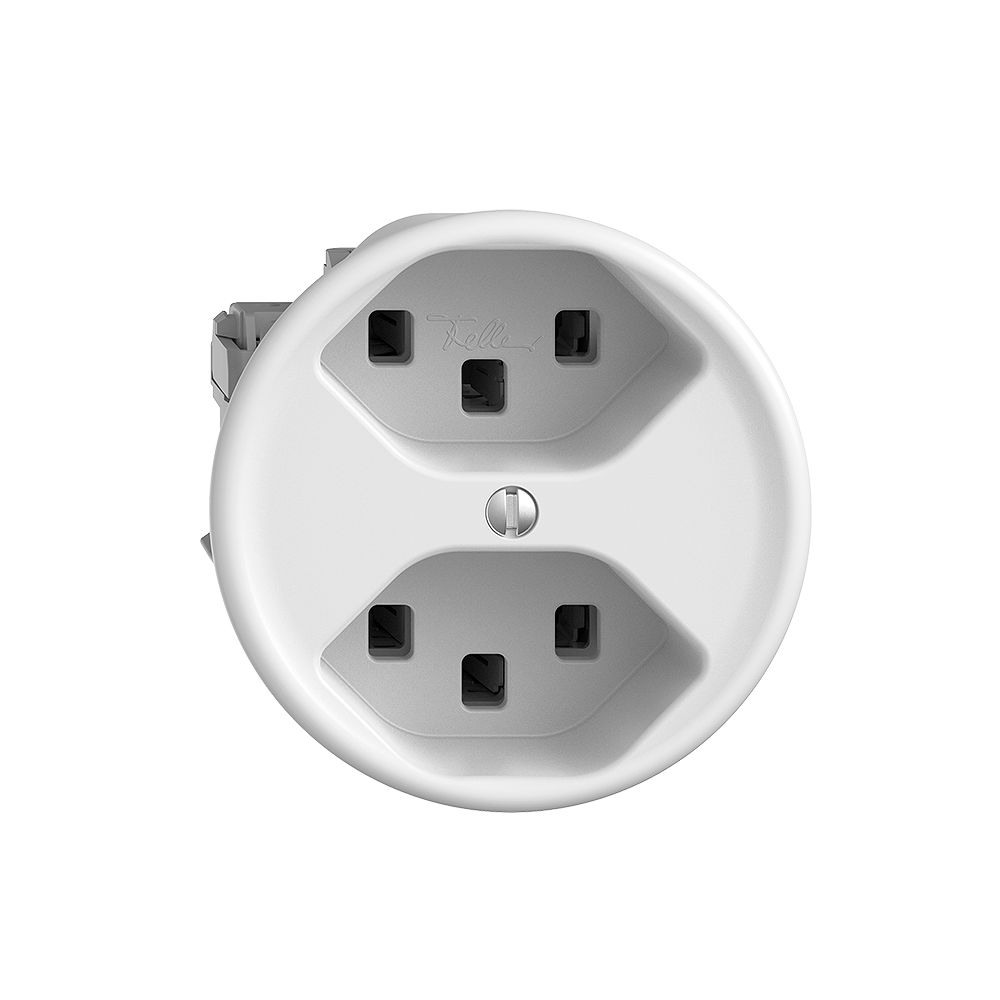 Steckdose 2×T23 STANDARDdue weiss