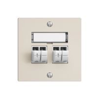 Audiodose Push Type EDIZIOdue F, 2×, Beschriftungsset, crema