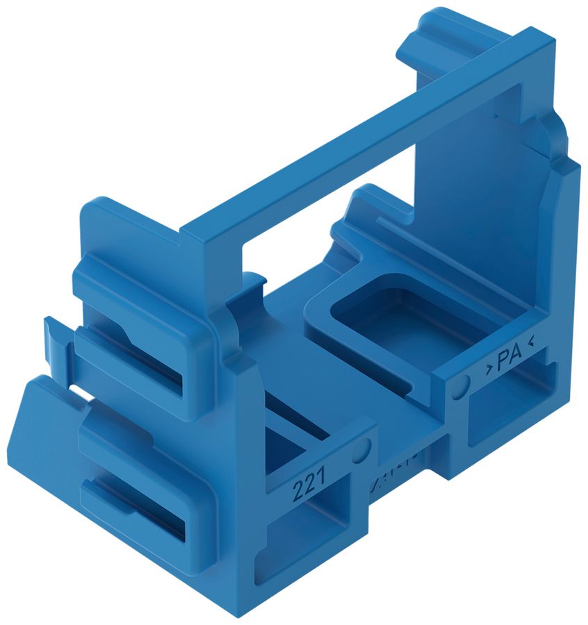 Befestigungsadapter WAGO o.Zugentlastung für 10×4mm² Rastfuss bl