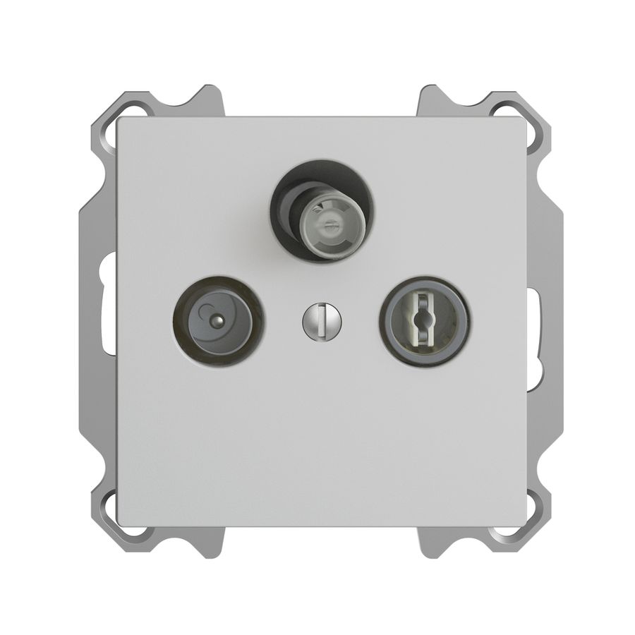 UP-Stichdose SAT/TV/R DB53 EDIZIOdue hellgrau mit SAT-F-Anschluss