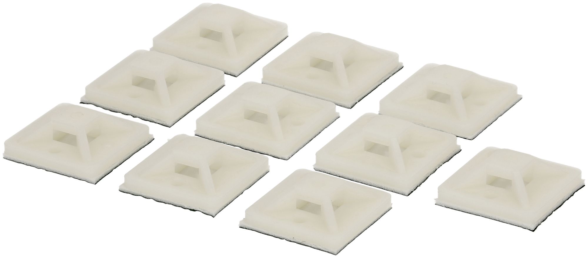 Kabelbinder-Sockel MAX HAURI 25×25mm max.4.8mm 10 Stück weiss