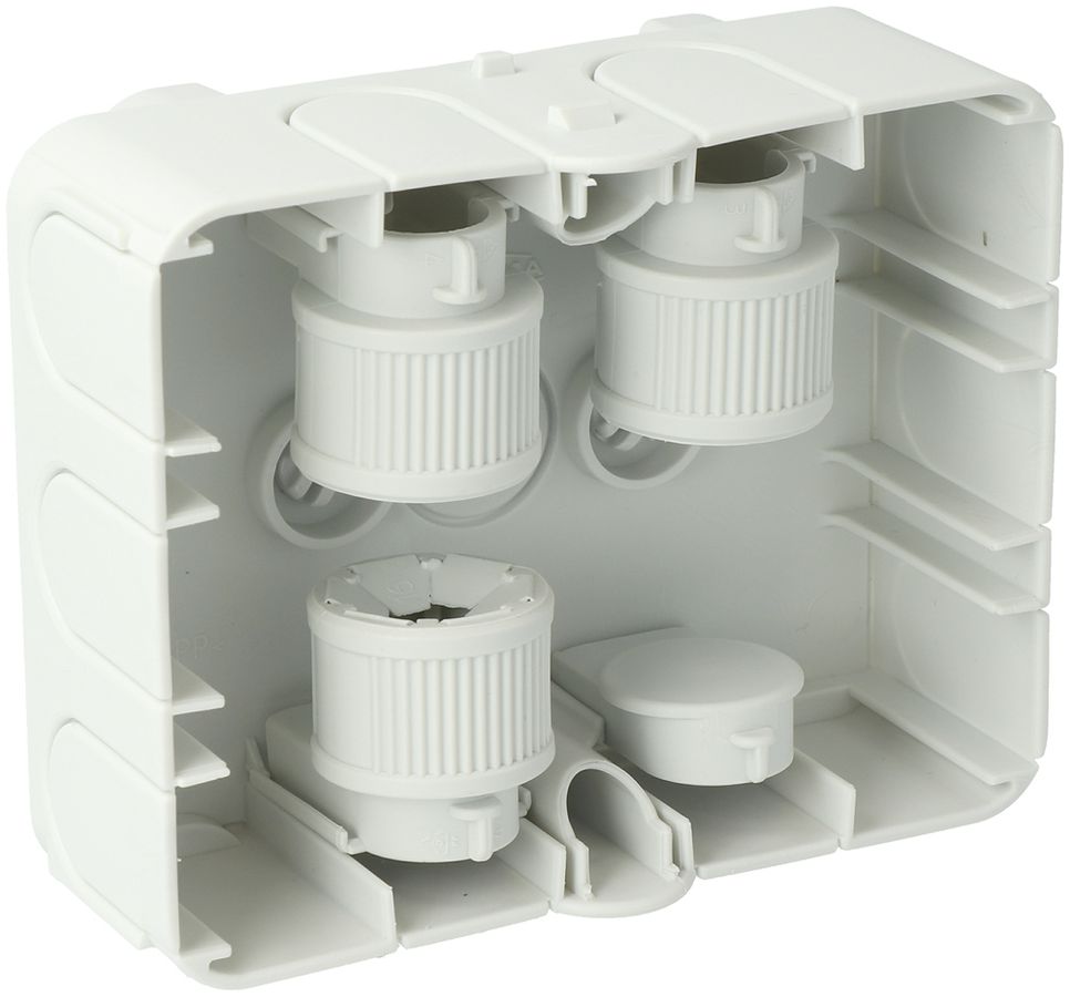 Boîtier AGRO, p.canal à grille, fixation par serrage, 120×95×40mm, gris