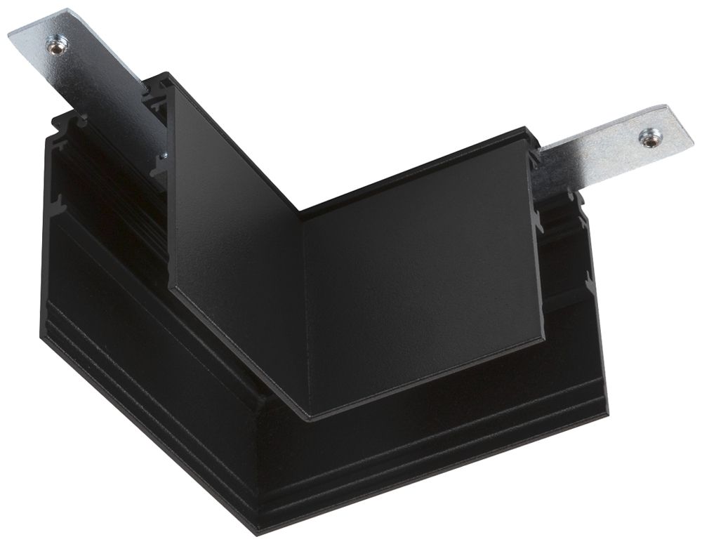 L-Verbinder SLV 48V TRACK Aluminium 71×71×47mm tief links schwarz