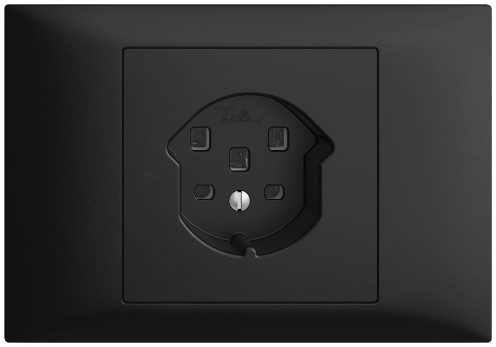 EB-Steckdose EDIZIOdue T25 16A schwarz, mit Steckklemmen