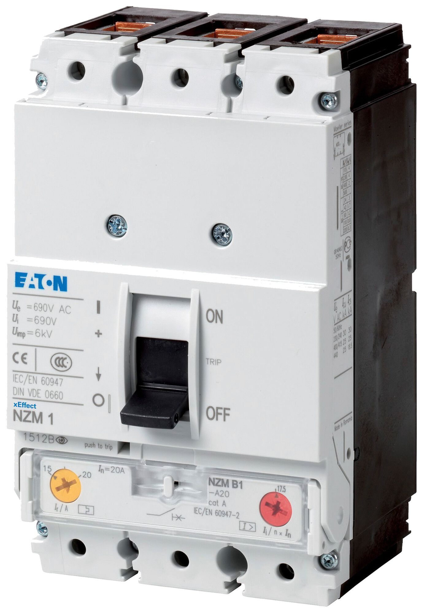 Leistungsschalter Eaton NZMN1-A32 3P 25…32A 350A Rahmenklemme IP20