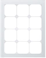 Abdeckrahmen KAL.art 4×3 274×214mm Glas weiss