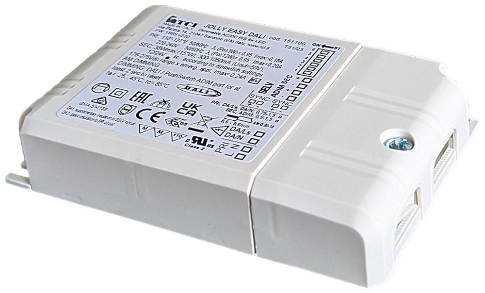 Alimentation LED JOLLY EASY DALI 1.5…38W 2…54V 300…1050mA 0-10V