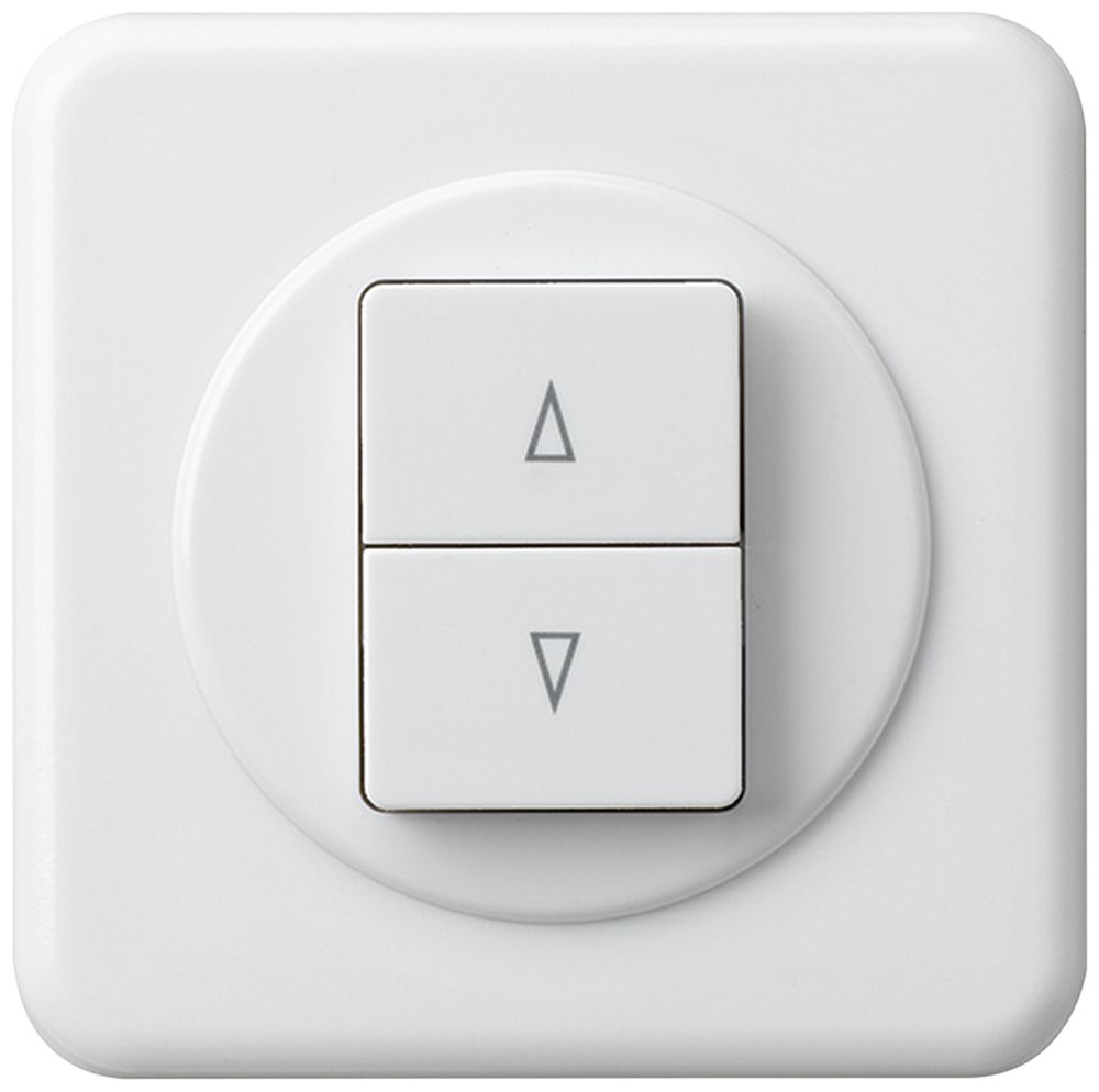 Interrupteur pour stores ENC basico blanc avec 2-touches bornes enf.