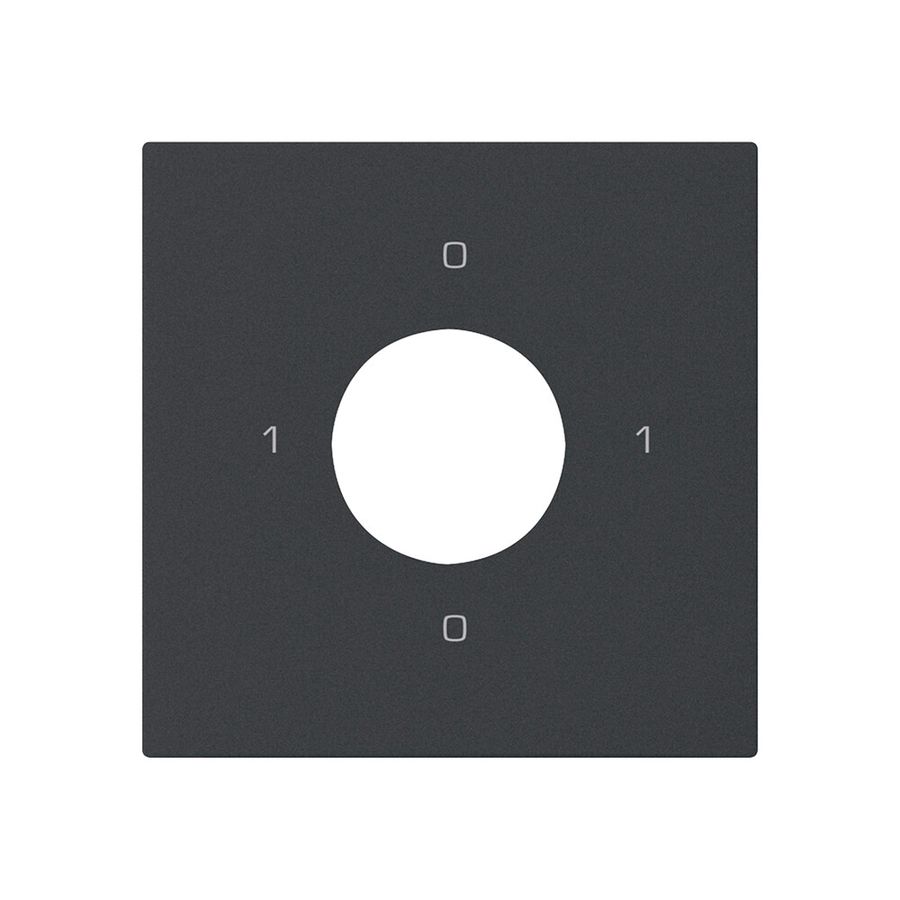 Kit frontale per interruttore a chiave S0 60×60mm kallysto 0-1-0-1 nero