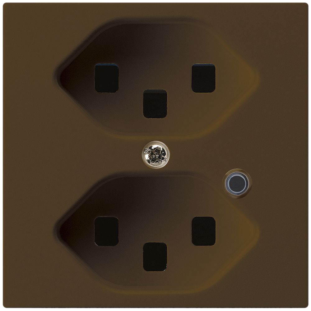 Presa Hager kallysto 2×T23 illuminato A marrone