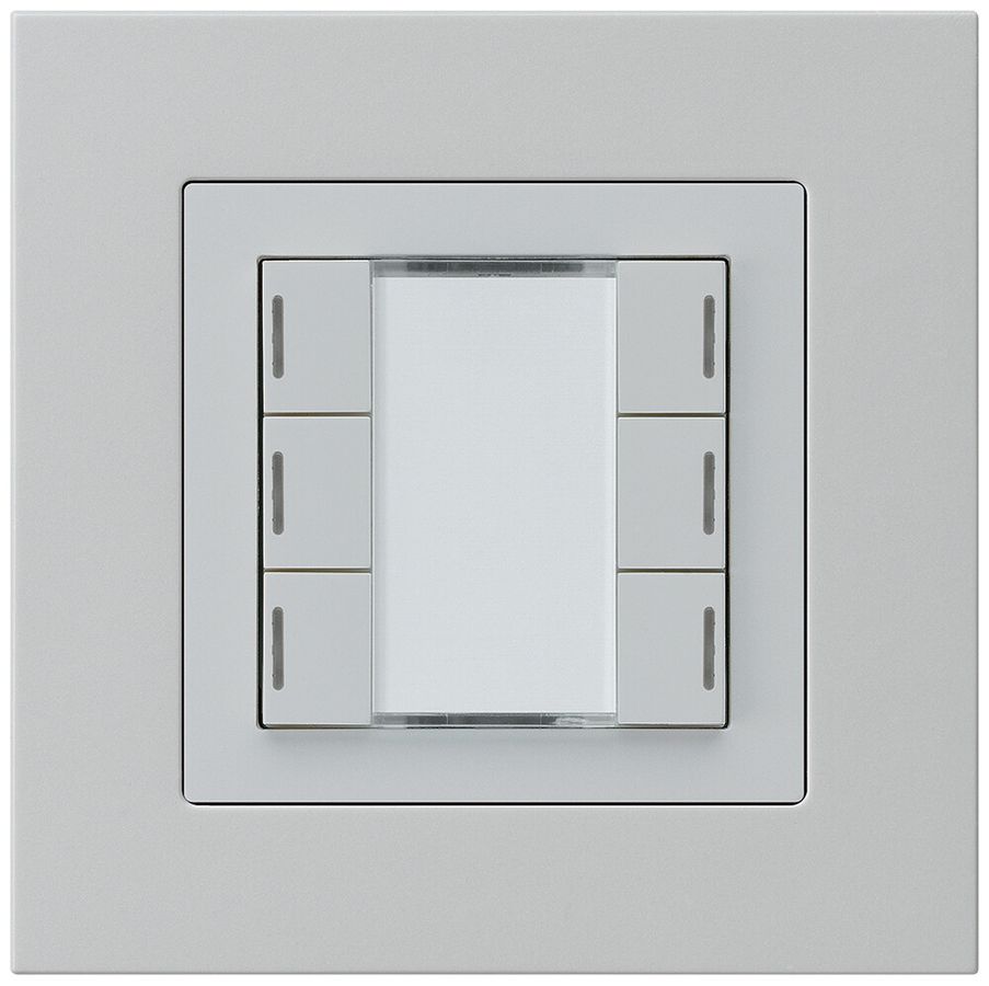 UP-Taster kallysto.pro KNX 6×RGB LED s/e-link hellgrau