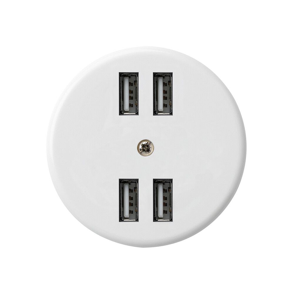 Presa 4×USB basico A 2400mA bianco