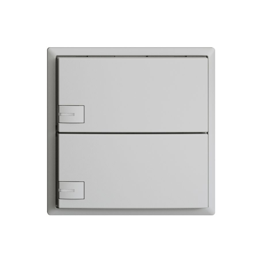 UP-Taster KNX 2-fach EDIZIOdue hellgrau RGB mit LED