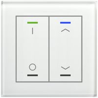 UP-Taster KNX RGBW MDT GTL-2TDW.02S 2T/4B Temp Glas weiss "I/O"-"Jalousie"