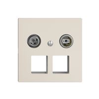 Presa multimedia 11dB Edue F, presa terminale/d.passaggio, p.2×RJ45 Keystone, cr