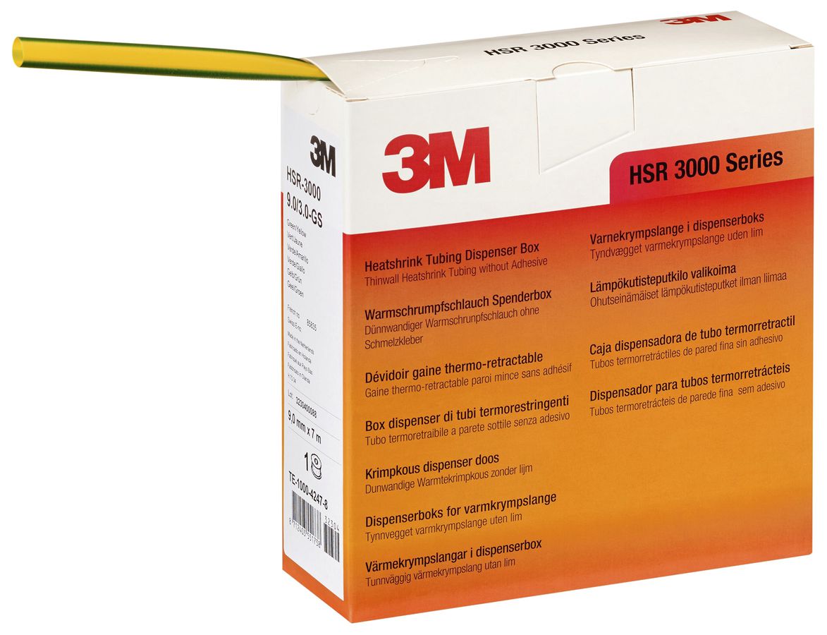 Gaine rétractable 3M HSR/9/3 vert/jaune 7m