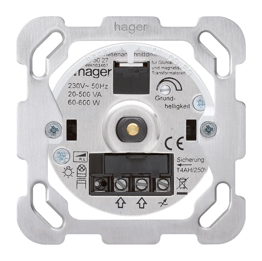 Einsatz zu Drehdimmer Hager Phasenanschnitt 20…500VA 60…600W