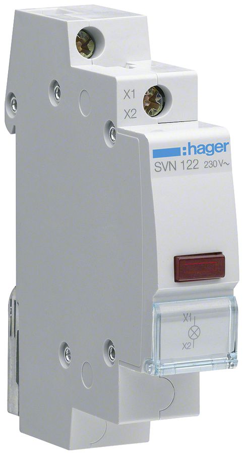 EB-Signallampe Hager LED rot 1TE 230VAC