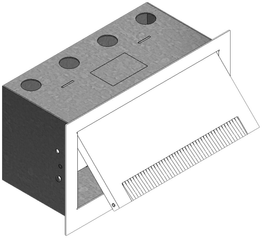 Wandanschlussdose weiss 250×140×125mm Woertz