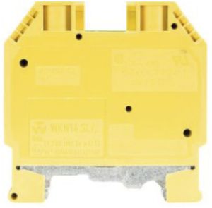 Borne de terre joignable WKN 1.5…25mm² 2×racc.vis 1 ét.rail DIN/G TH35/G32 vt/jn