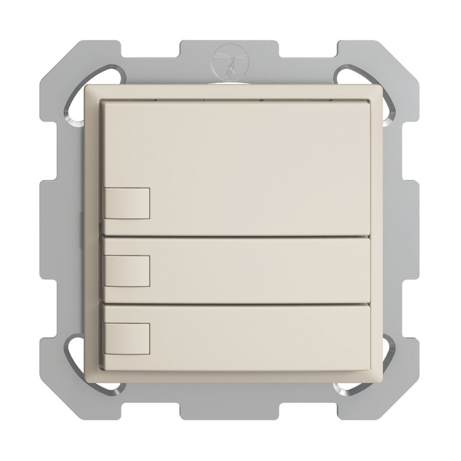 Poussoir KNX RGB ENC EDUE, 250mW, s.LED, 3×poussoir, comm.1×touche, crema