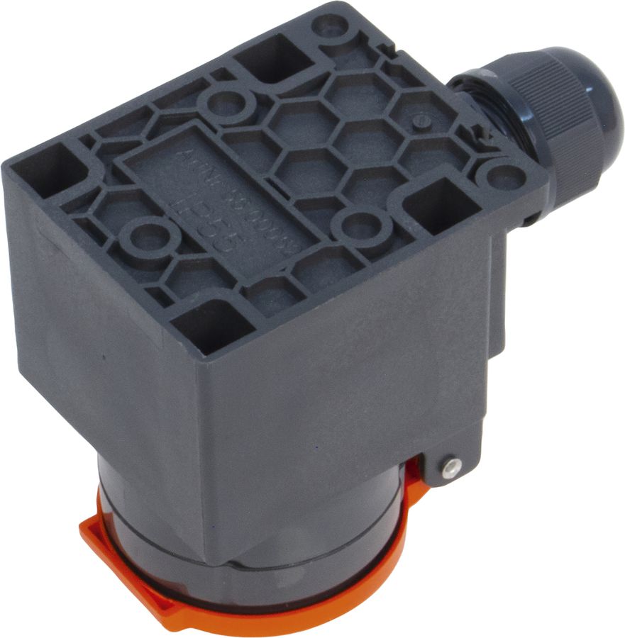 Presa AP Steffen 1×T15 3P 10A 440V IP55 coperchio rosso, nero