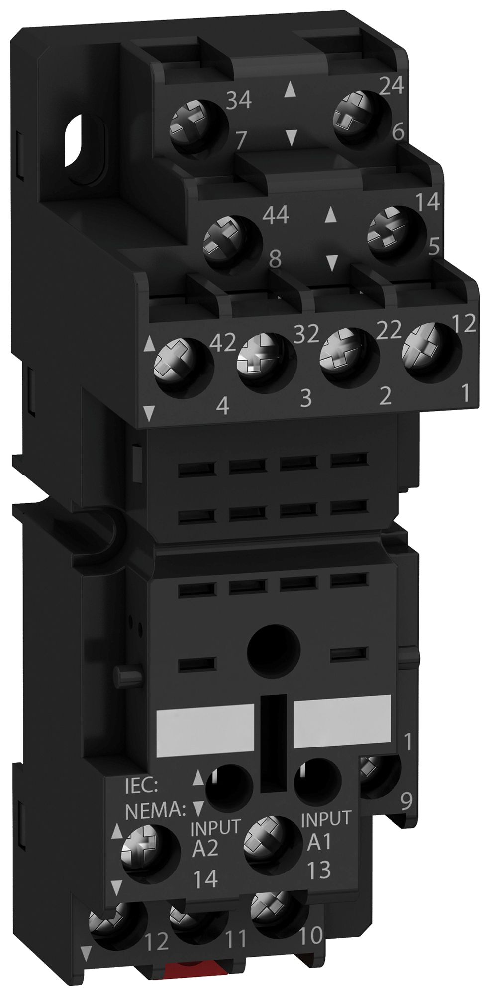 Base relè RXZ guida DIN 35mm 82.5×30×76mm