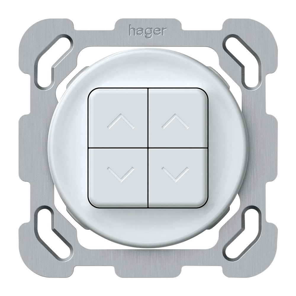 UP-Storentaster origin 2P 4×Tasten 77×77mm weiss