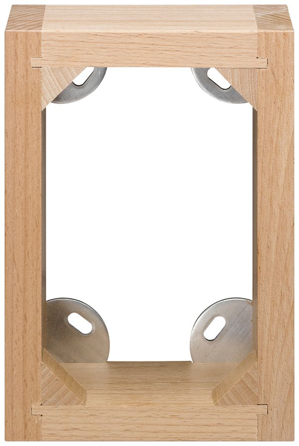 AP-Rahmen Hager FLF 2×2 Holz lackiert