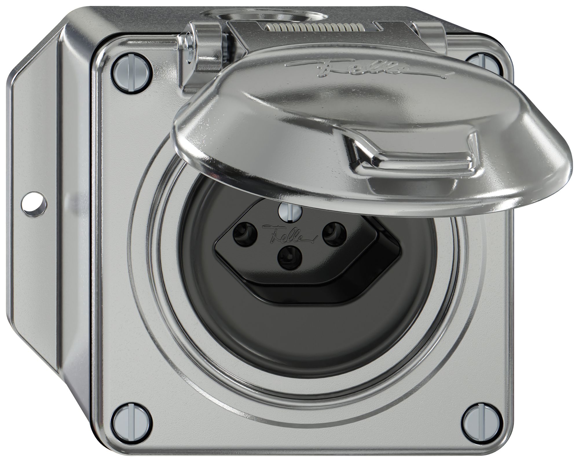 Presa AP ELEMENT SNAPFIX® 1×tipo 13 10A 250V con coperchio IP20 all