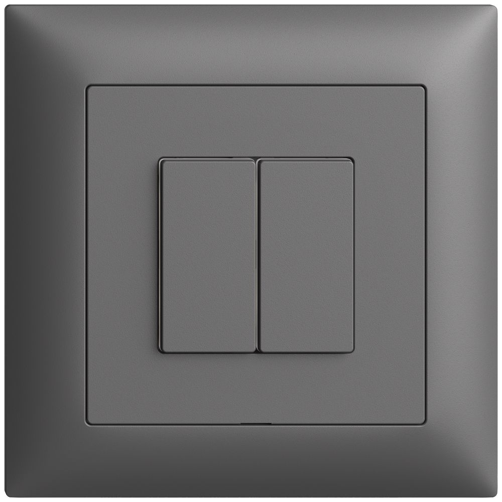 UP-Druckschalter 2K/2T Edue Wiser dunkelgrau