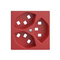 Frontset EDIZIOdue berry 60×60mm 3×T23