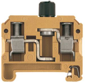Borne fusible Weidmüller SAKS connexion à vis 10mm² 10A G 6.3×32 TS35 jaune