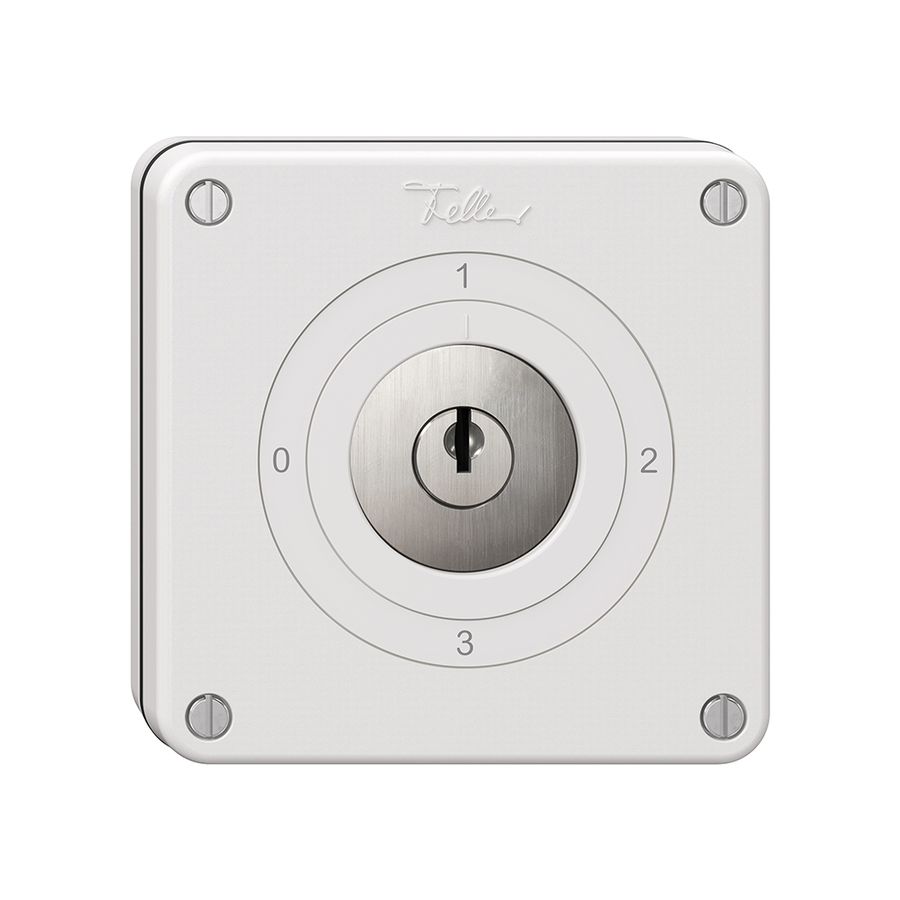 Interrupteur rotatif NUPU NEVO, 5/2L, avec serrure&2 clés, KS, 0-1-2-3, blanc