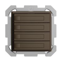 UP-KNX-Taster RGB EDUE, 250mW, o.LED, m.Papiereinlage, 4×Taste, 1×Tastenb., cof